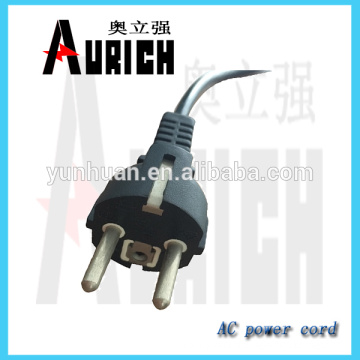 European Standard PVC Electrical Plug Cable Ac Power Cord with 250V